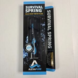 AlexaPure Survival Spring Field Ready Water Filter STRAW UP TO 300 Gallons